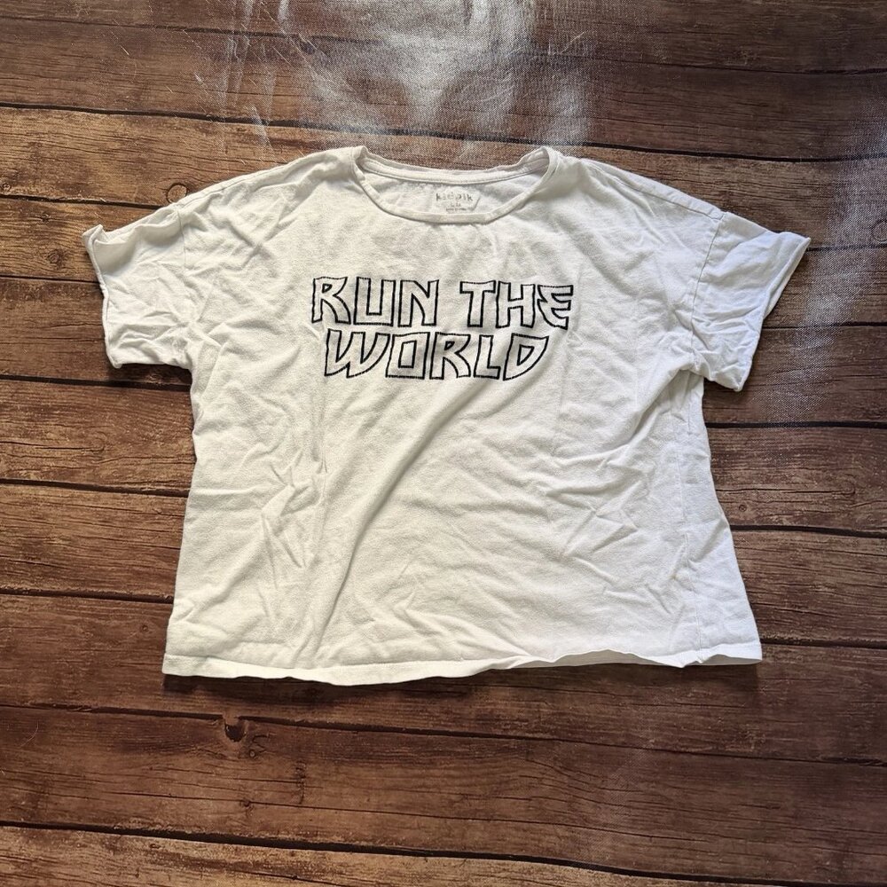 Girl’s Kidpik Run The World White Shirt Large 12